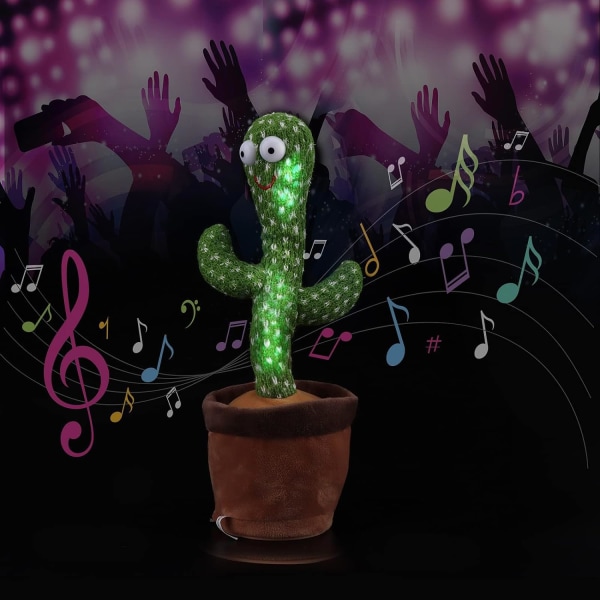 Tanssiva kaktus puhuva lelu, toista mitä sanot, laula, tanssi, äänittää, LED (120 kappaletta)