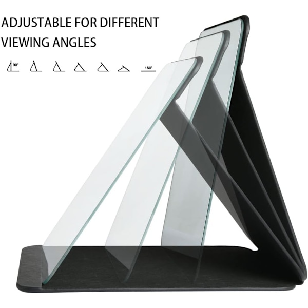 Fällbart bordsspegel med PU-läder smink spegel, bärbar rese spegel, fällbar spegel med stativ bärbar 16*11cm