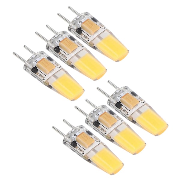 Silikon LED-lampa GY6.35 5W AC DC12V COB Ljus Energisparlampa 6-pack {db}