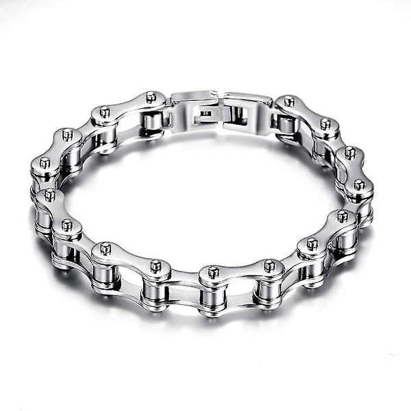 Punk Rustfritt Stål Armbånd Menn Biker Sykkel Motorsykkel Kjede Armbånd 8.5\"
