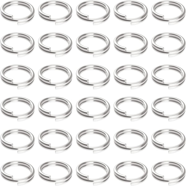 10 mm Mini Split Jump Ring med Double Loops Small Metal Rings Connectors