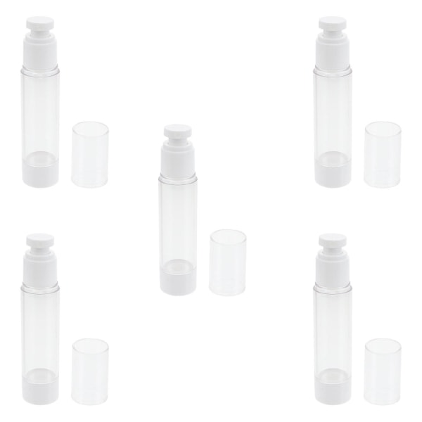 10 kpl matkasuihkepulloja Kannettavat muoviset suihkepullot Uudelleenkäytettävät tyhjiösuihkepullot (15,5X3,4X3,4CM, valkoinen)