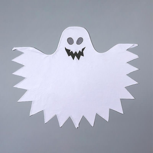 Halloween Ghost-asu lapsille Ghost-asu kurpitsa-ämpäriin juhliin Cosplay-lasten pojille tytöille temppu tai hoito, pituus 85 cm valkoinen