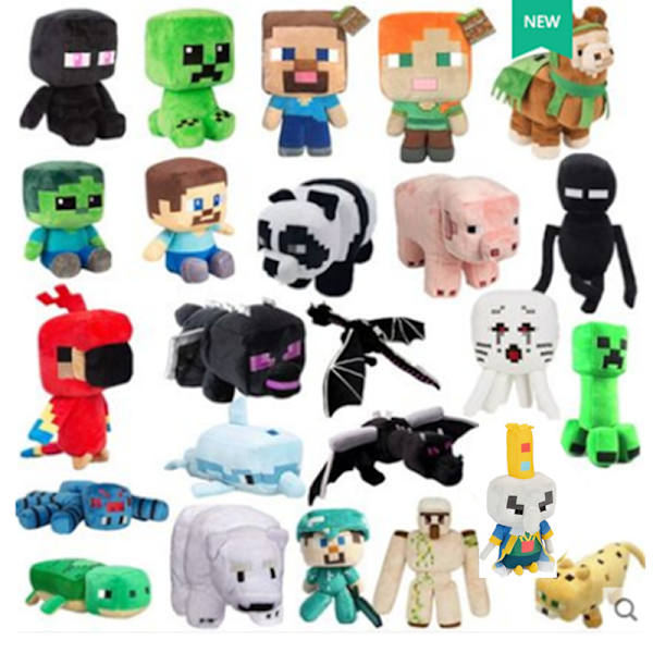 Minecraft plysj blå