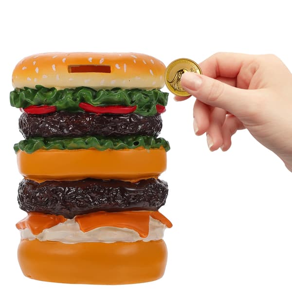 Hamburger sparegris sparebøsse myntboks for barn
