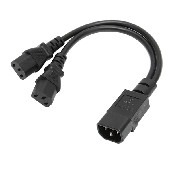 IEC320 C14 till 2 x C13 Hona Y-formad Strömkabel 1 in 2 ut 2500W 10A 250V Förlängningskabel för LCD-skärmar 0.2