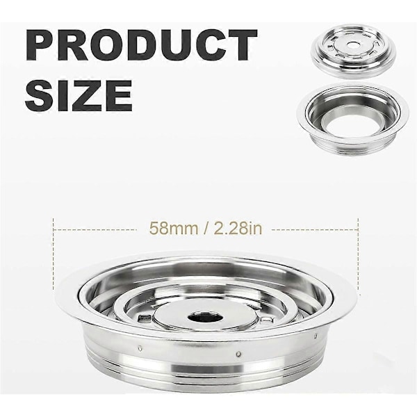 Kaffekapseladapter för Vertuo-maskiner, Kaffepodsadapter i rostfritt stål för Vertuo /Vertuo Ne Silver