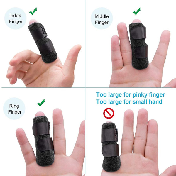 2 st Fingerskena, Snap Finger Splint för brutna fingrar, Fingerskydd för Artrit Smärta, Sportskador Fingerskydd Finger Cots Finger