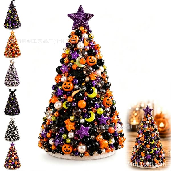 Gør-det-selv perlebesat Halloween-træ håndværkssæt Beaded Halloween Tree - Monster
