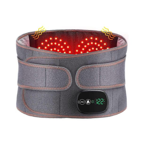 Genopladeligt varmemassagebælte Varm kompres Varmebælte Controller Rødt Lys Varmebælte Varmer gray