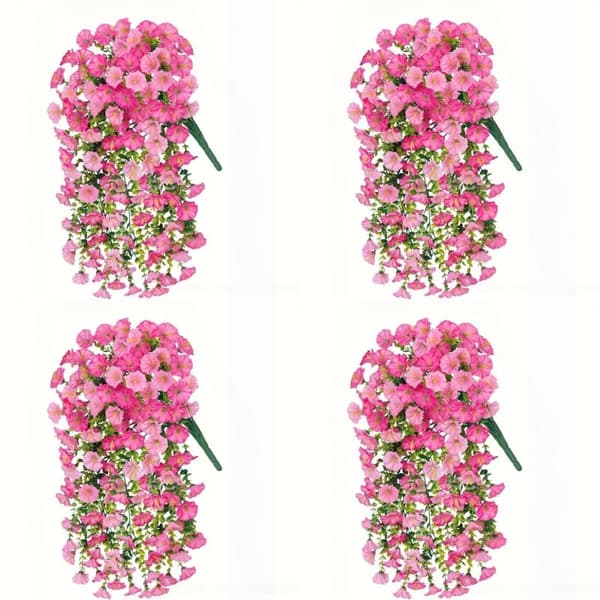 2/4 stk UV-bestandig kunstig Morning Glory & Eukalyptus Hængende A2
