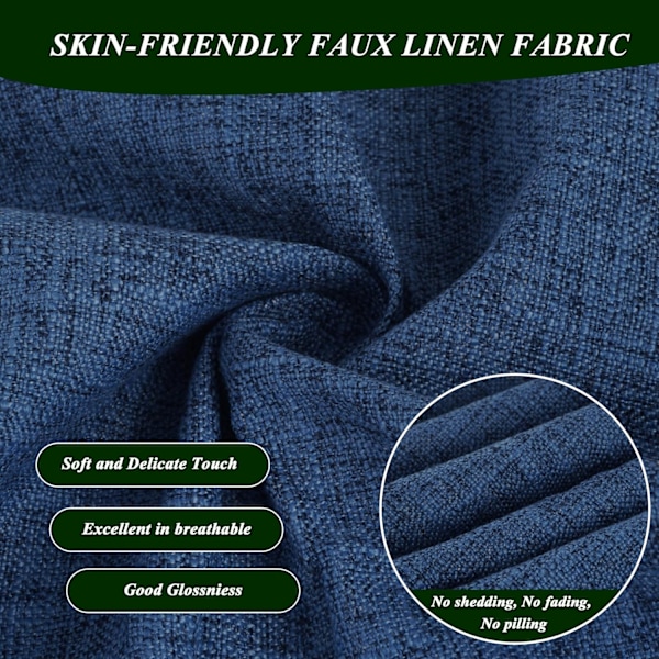 Halkfria sittdynor för matstolar Set om 4, 46*43*9cm sittdyna med spår dark blue