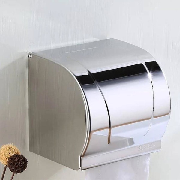 Toalettpapirholder i rustfritt stål for bad