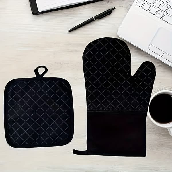 2-pack halkfria kökshandskar och grytlappar kraftiga med grepp för diskning presentidé 4 Pieces