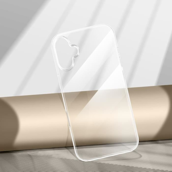 Silikonfodral för iPhone 16 - Ultratunt 0,3 mm, Fuktsäkert, Transparent Transparent