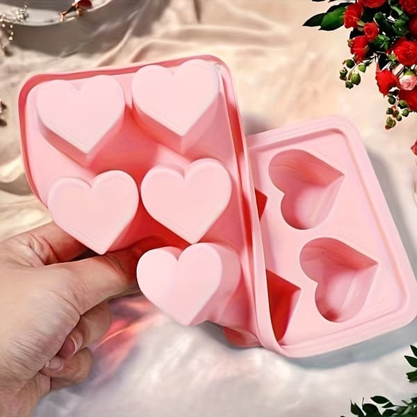 Hjerteformet silikone isterningeform, multi brug til chokolade budding gelé, Valentinsdag romantiske godbidder