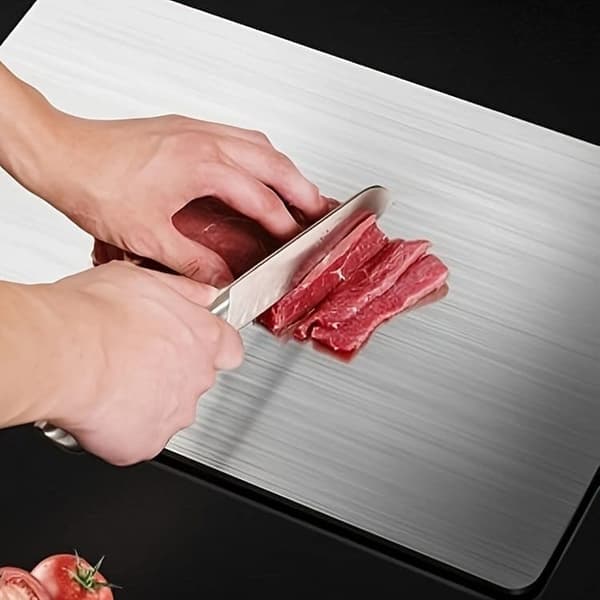 3-pack Double-Sided Stainless Steel Cutting Boards - Mold-Resistant and Water-Repellent for the Kitchen