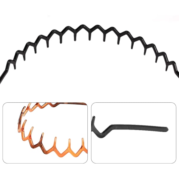 st Zig Zag Hårband, Zigzag Hårband, Trendiga Damhårband med Etiketter, Halkfria Håraccessoarer, Passar Trendiga Flickors Hårband