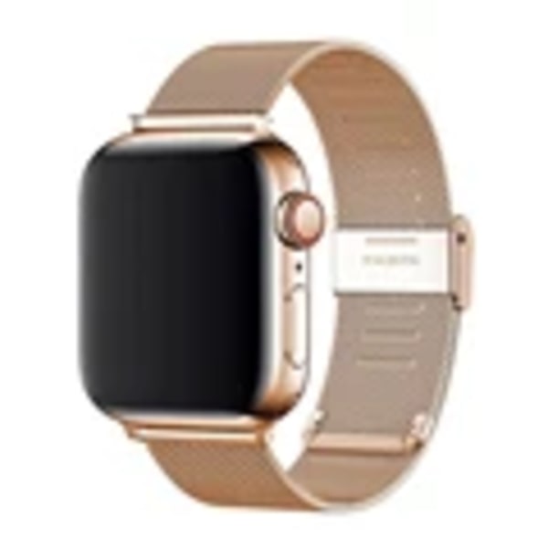 Lænkearmbåndsrem til Apple Watch Ultra 2 Band 49Mm 45Mm 44Mm 42Mm 41Mm 40Mm 38Mm Milanese Mesh Correa I Iwatch 9 8 7 6 5 4 3 Roséguld rose gold ultra 1 2 49mm