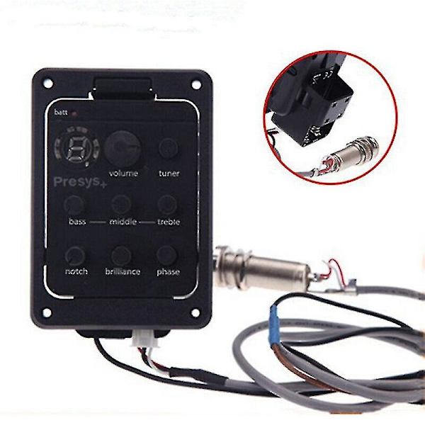 Fishman 4-bånds 301 EQ tuner piezo mikrofon Presys Blend akustisk guitar pickup forforstærker