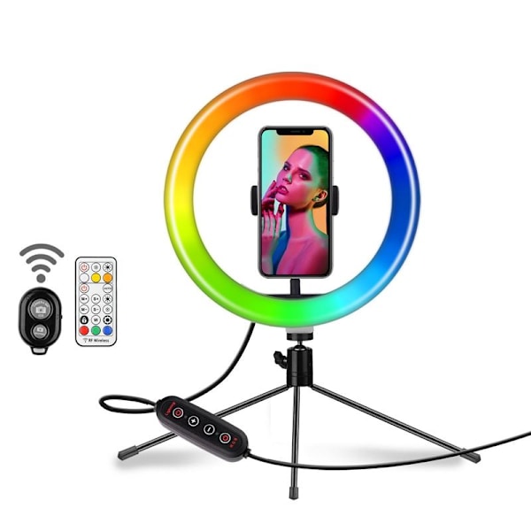 Rengasvalo RGB-valolla + langaton kaukosäädin