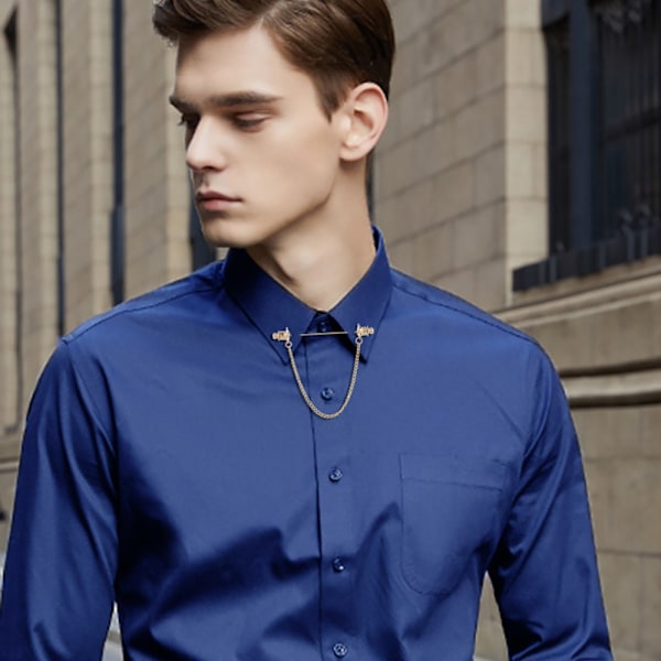 Krave Bar Pin Tie Brosche SVART INGEN KÆDE - lager sort Black No Chain - No Chain