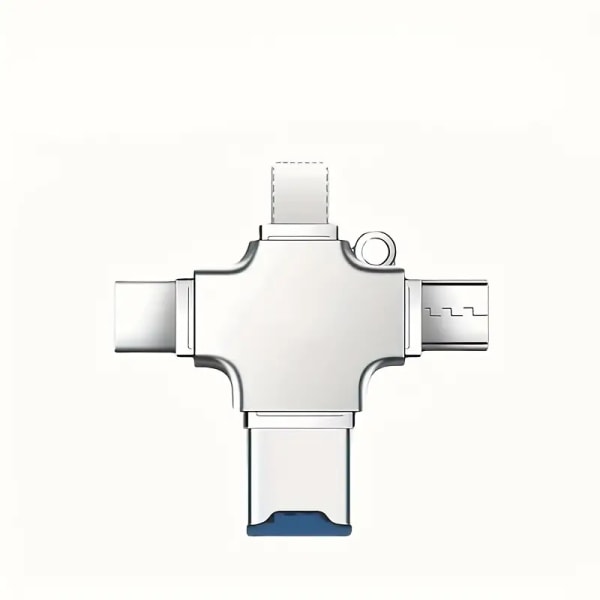Tre-i-en multifunktionel OTG Adapter USB til Type-c+iphone+Micro