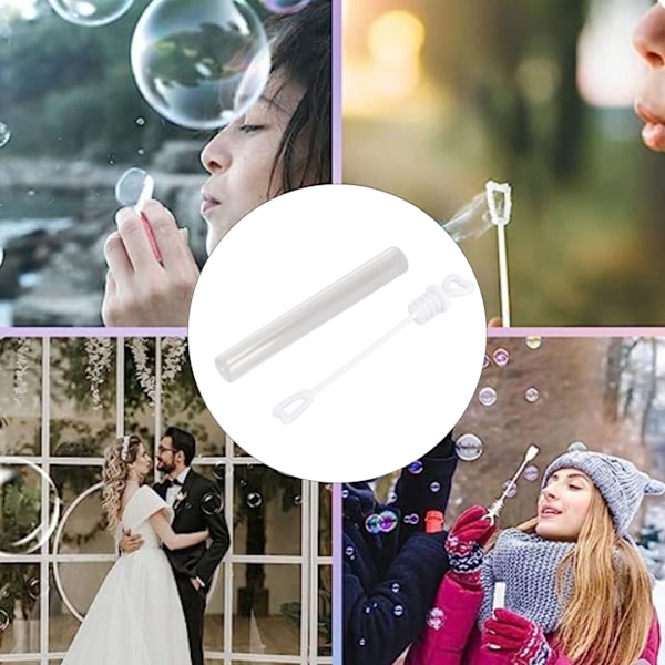 50 st bubbelstavar transparent utseende läckagesäkra lätta bubbelstavar bulk för bröllopsfest årsdagar_xx