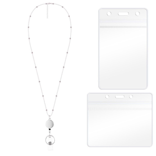 ID-badges Lanyards Visitkortholdere SØLV silver