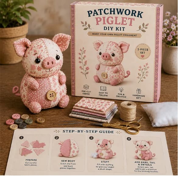 Nyt DIY Patchwork Dyrehåndværkssæt, Lav Dit Eget Søde Dyr, Håndlavet Sæt til Børn og Voksne highland cattle