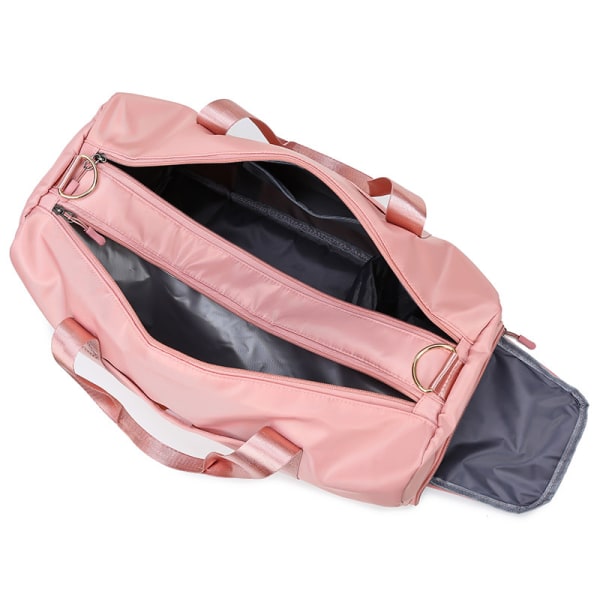 Sport Gym Bag Tørr Våt Separert Reise Yoga Bag med rom pink