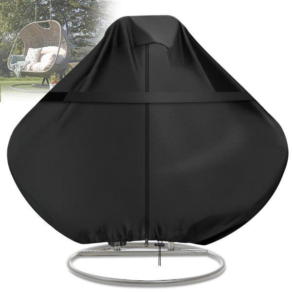 600d riippumatto tuplamunan suojus puutarha terassi ulko aurinko vedenpitävä [HK] musta Black 230x200cm