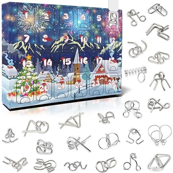 1:a Adventkalender 2024 Barn Vuxna Pussel Pojkar Flickor, 24 P