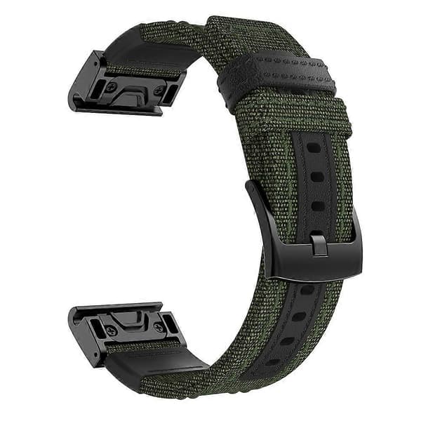 Kellon ranneke Garmin Fenix5 Plus -kellolle Army Green