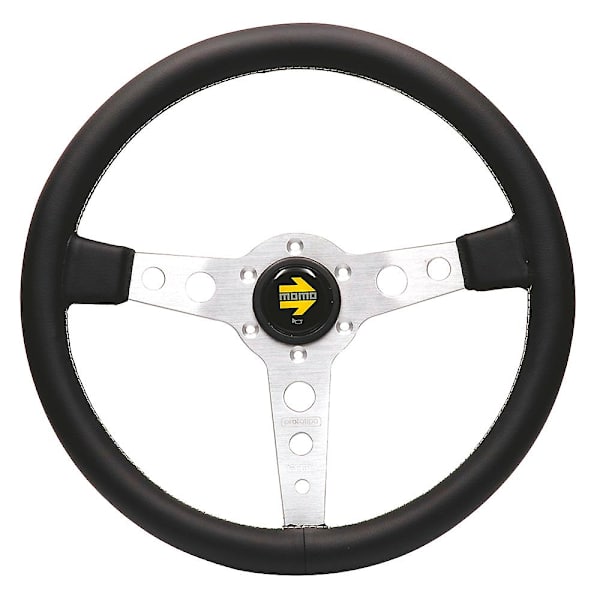 14 tuuman / 350 mm Momo Prototipo -tyylinen PU-nahasta valmistettu urheiluohjauspyörä - Ohjauspyörät ja torvet