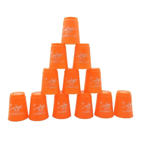 Speed ​​Stacks | Officiellt set - 12 koppar för fartträningsresor Festspel Orange