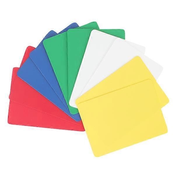 10 st Set Bordtillbehör Blackjack Klippkort Poker Deal Verktyg Poker Dealer Kort Kortpressverktyg Blandade Färger Assorted Color 8.7x6.4cm