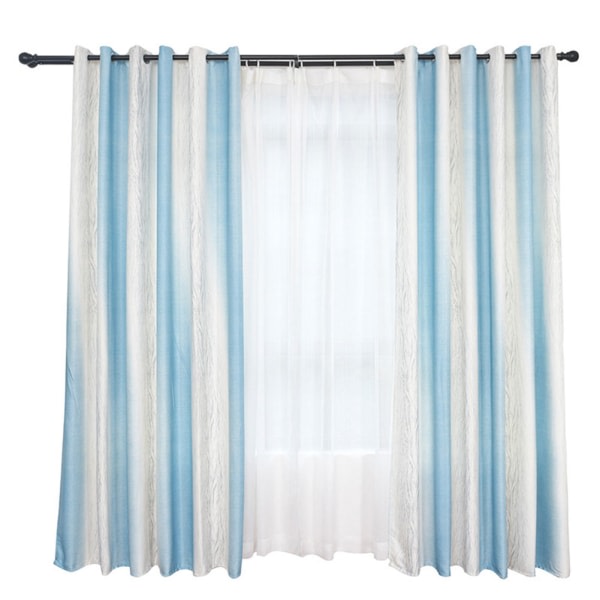 100% polyester stribet vinduesgardinskærm Soveværelse Stue