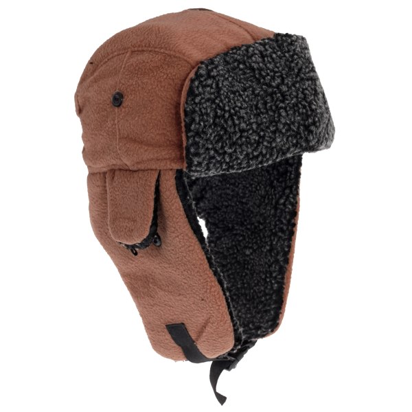 EX-BUTIKER Unisex Men's/Women's Fleece Trapper Hat, Ski Hat 58cm C Camel