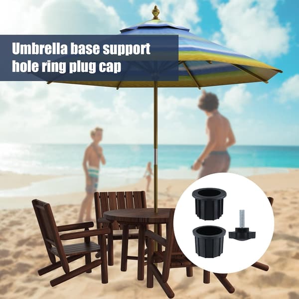 2 sæt (6 stk.) reservedele til parasolfod, inklusive 4 stk. parasolhulring og 2 stk. håndskruer, parasol