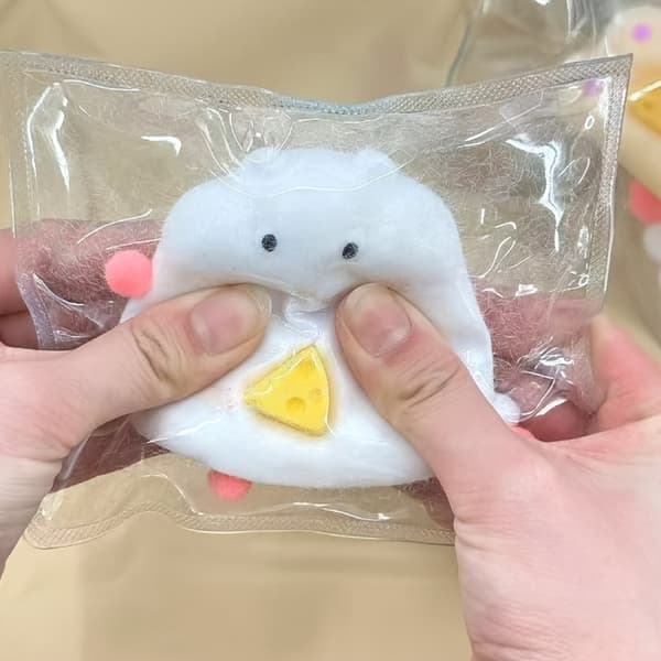 Håndlavede Taba Hamster Stresslegetøj Blødt Klæbrigt TPR Fidget Børn Søde Hamster Squishy Festgaver Påskegave Yellow