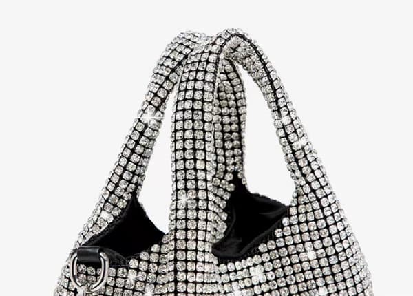 Dam Aftonväskor Strass Handväska Glittrig Crossbody Väska Bröllop Balväska