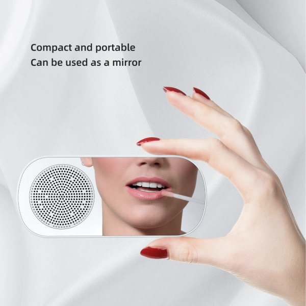 Monitoiminen Smart FM -radio Bluetooth kaiutin herätyskello peilikello (vaaleanpunainen)
