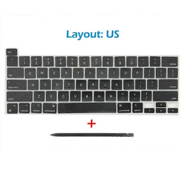 1 Set Tangentbordstangent För Pro Retina 13 tum M1 A2338 Tangentbordsknapp Emc 3578 US Version