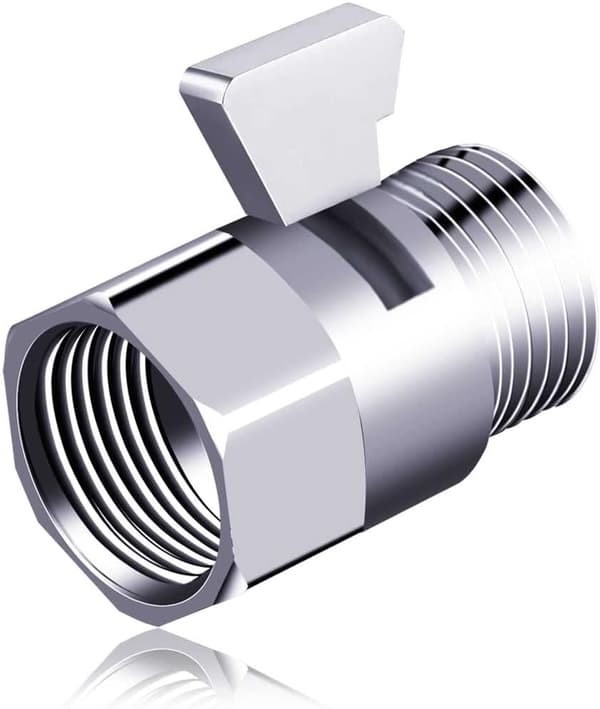 Stengeventil for dusj G1.27cm Messing Dusjhode Strømningskontrollventil med Håndtak G1/2 Universal Størrelse Dusjarm og Slange