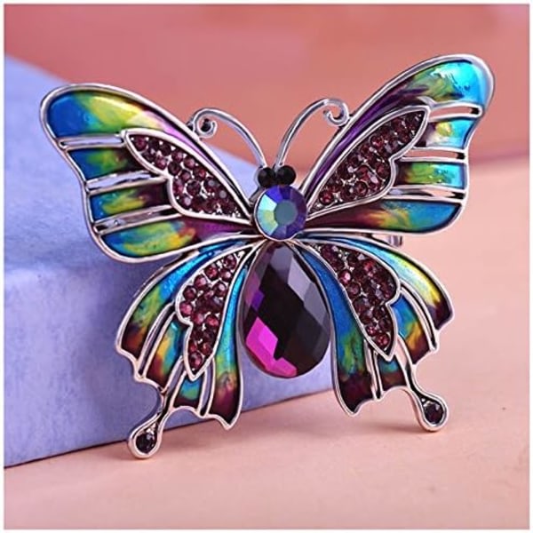 Vintage smykker stor emalje sommerfugl Corsage Lot bryllup Broach Pin Up Brosjer