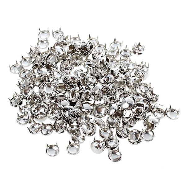200X kupari 8mm hopeinen pyöreä kartio niitti niitti punk koristelu niitti niitti hopea