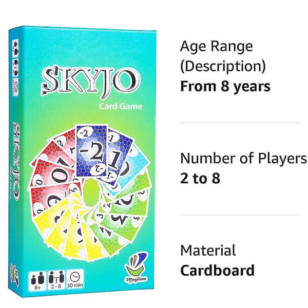 Skyjo - Viihdyttävä korttipeli. Täydellinen peli hauskaa, viihdyttävää ja jännittävää peliaikaa varten