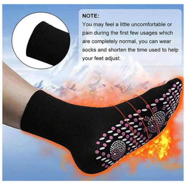 par sokker, massagesokker, varme sokker, fodvarmere, selvopvarmende strømper med magnetterapi