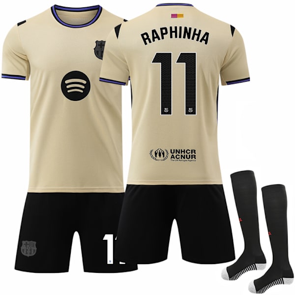 25-26 Barcelona Udebane Fodboldtrøje Nr. 11 Raphinha_xx No. 11 Raphinha 18
